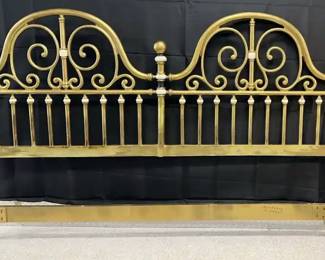 Drexel Gold Painted Headboard 