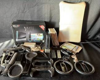 Black Nintendo Wii With Games And lots Of Accessories