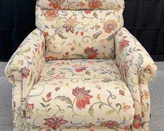 LaZBoy Floral Swivel Rocker Recliner