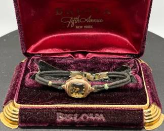 Vintage Bulova Self Winding Womans Watch Fifth Avenue New York Parts or Repair