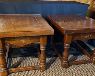 Matching Wooden End Tables 