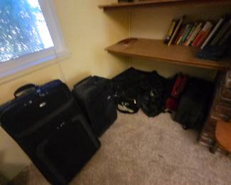 Suitcases and bags.