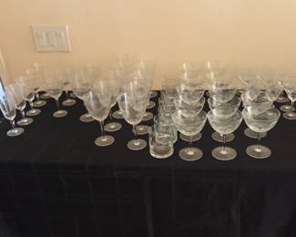 Vintage stemware. 