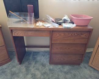 Mid Century Modern Desk made of solid wood.