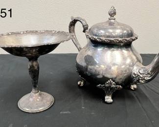 Tea and a compote or footed bowl