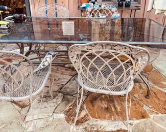 Table and four chairs