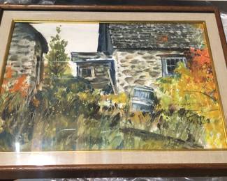 Vintage Watercolor by Listed Artist