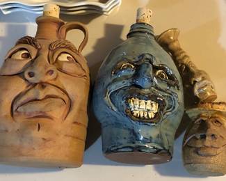 Hand made pottery Character Jugs