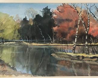 Another nice watercolor: this one by listed artist Austin Fraser