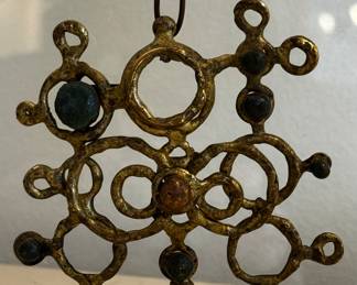 Vintage Brutalist Modernist Pendant