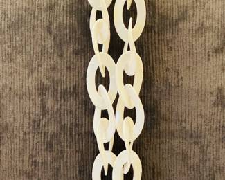 White Resin Chain Link Necklace