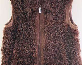 St. John Sport by Marie Gray Genuine Shearling Vest