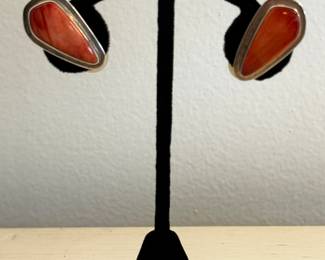 Artisan Orange Spiny Oyster Shell set in Solid Sterling