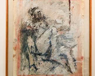 JOHN LEES
(American, b. 1983),
Seated Nude, 1976
,Oil on paper