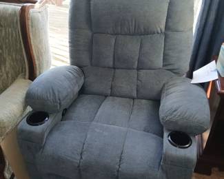 blue pillow seat recliner