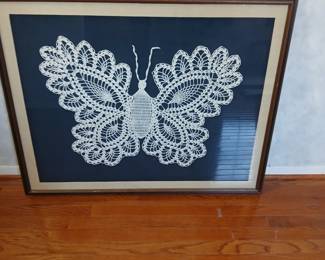 lace butterfly framed
