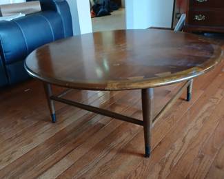 mid century round coffee table