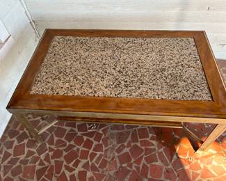 GRANITE TOP COFFEE TABLE. 