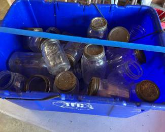 VARIOUS CANNING JARS. 