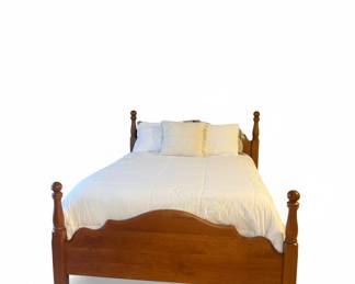 Queen Bedframe with Queen Beauty Rest Mattress and Boxspring