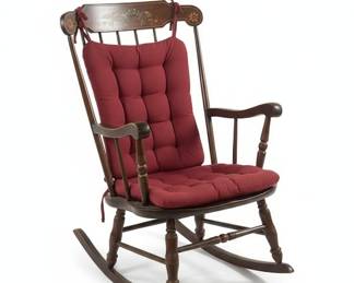 Vintage Fruit Basket Stenciled Rocking Chair