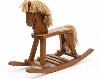 Vintage Wood Rocking Horse