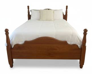 Queen Bedframe with Queen Beauty Rest Mattress and Boxspring