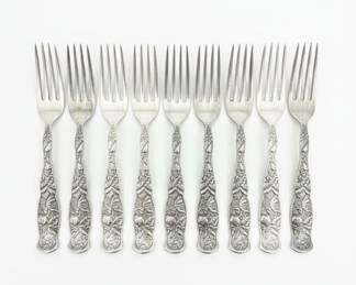 Sterling Silver Fork Set weighing 14.87 Troy Ounces