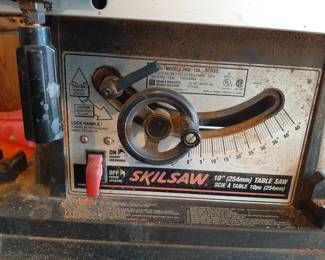 #54  Skilsaw 10" Table Saw w/Stand   $150