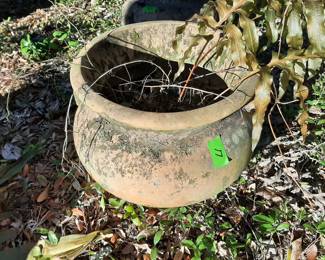 #17  Round Terracotta Pot w/Handles   $40