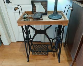 #12  Pfaff Treadle Base w/Wood Tray 24"Wx16"Dx36"H  $145