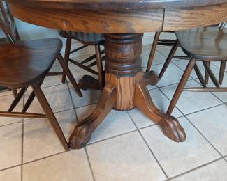 #31  Round Pedestal Table w/4 Chairs 40"Dx30"H  $425