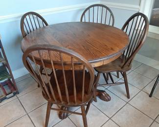 #31  Round Pedestal Table w/4 Chairs 40"Dx30"H  $425