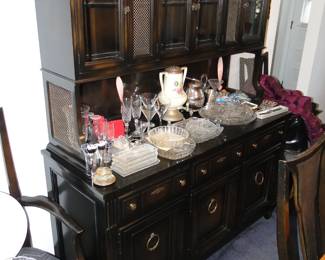 Hutch with Misc. Bric-a-Brac