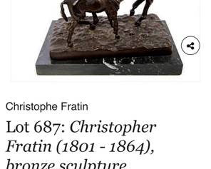 Yes, We actually have this exact bronze sculpture but the picture we have does not do it justice.  It is located on top of the sewing machine, fyi