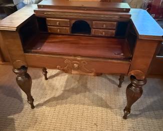 Antique Flat Top Close Desk 