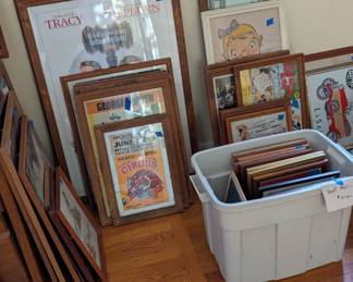 Large Collection of Posters, Wall Decor - baseball, automobile, westerns, advertisements including liquor 