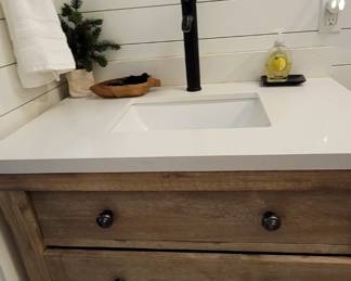 36 "solid wood vanity