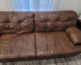 Top grain leather couch