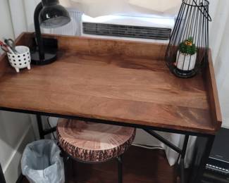 Desk with power outlet