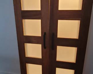 Mahogany wood barn doors
