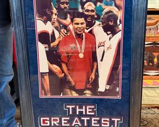The Greatest Muhammad Ali Signed poster, coa.