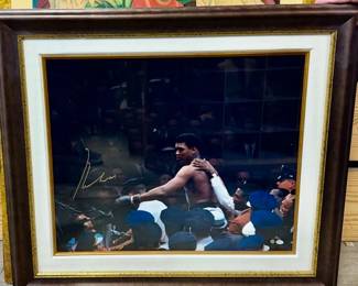 Muhammad Ali signed poster, coa