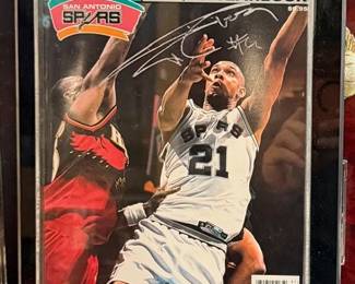 1998-99 Spurs yearbook signed by Tim Duncan