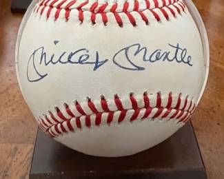 Mickey Mantle signed baseball