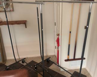 Foldable rolling sturdy clothing racks