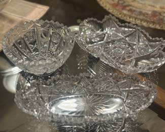 Cut glass bowls