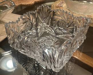 Beautiful large square glass dish