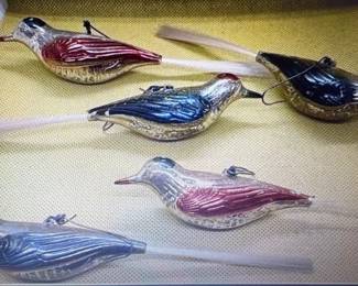 Vintage. Mercury glass birds. HiBid link: https://modestlambestatesales.hibid.com/