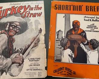 Black Americana sheet music. HiBid link: https://modestlambestatesales.hibid.com/